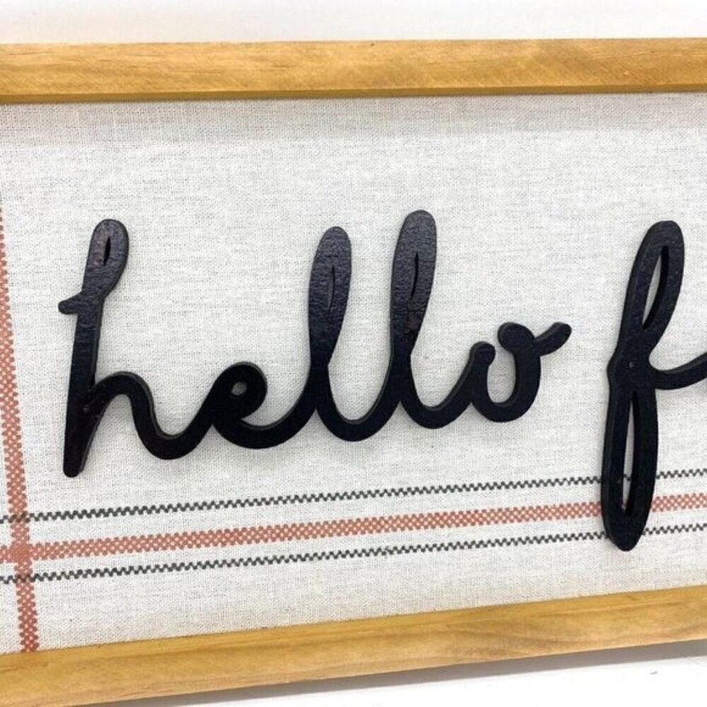 Hello Fall Farmhouse Sign Wall Decor - Picture 2 of 7
